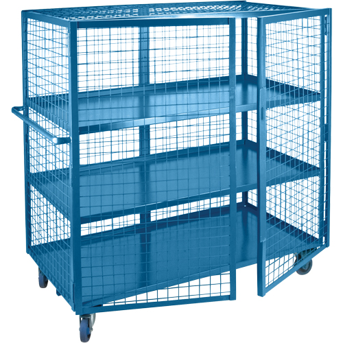 Wire Mesh Truck, 3 Tiers, 63" L x 32" W x 62.5" H, 1200 lbs. Cap. Oxymax Inc
