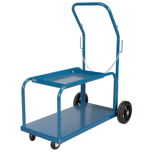 Mini-MIG Welding Cart, Rubber Wheels, 18" W x 36" L Base, 1000 lbs. Oxymax Inc