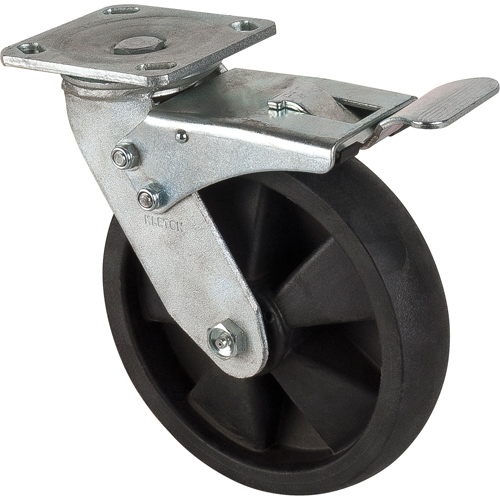 Hi-Temp Caster, Swivel with Brake, 8" (203.2 mm), Nylon, 1000 lbs. (453 kg.) Oxymax Inc