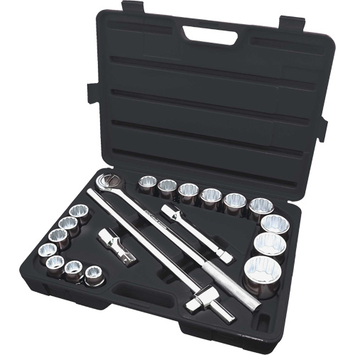 ISK-3421 SAE Socket Set, 21 Pcs, 3/4" Drive Size Oxymax Inc