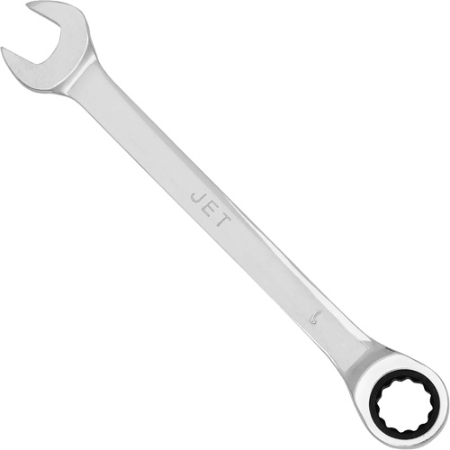 Cl&eacute; mixte &agrave; cliquet &agrave; motif long non r&eacute;versible, 10 mm, Fini Chrome Oxymax Inc