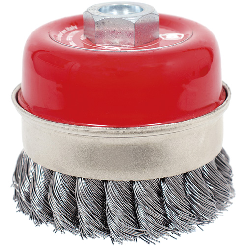 CKB3201T High Performance Knot Banded Cup Brush, 3-1/2" Dia. x 5/8"-11 Arbor Oxymax Inc