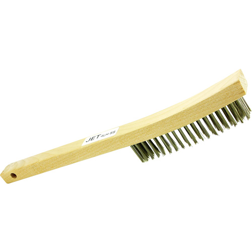 Brosse m&eacute;tallique &agrave; poils longs &agrave; quatre rang&eacute;es et manche long 4LHSS, Acier inoxydable, 4 x 19 rangs de fils, Longueur 13-3/4" Oxymax Inc