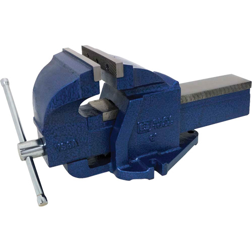 Cast Ductile Iron Bench Vise, 6" Jaw Width, 3-3/4" Throat Depth Oxymax Inc