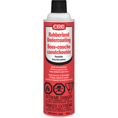 Rubberized Spray Undercoating, 16 oz./454 g/473 ml, Aerosol Can, Black Oxymax Inc