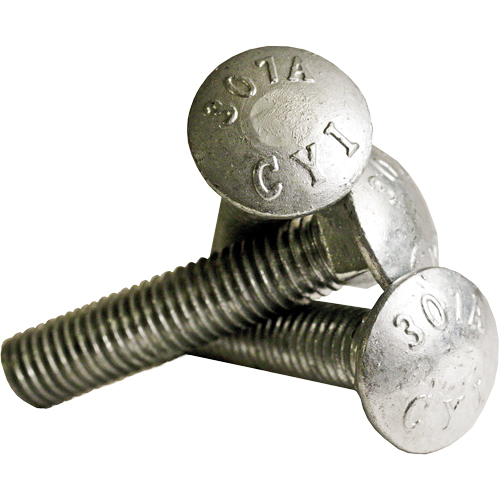 Carriage Bolt Full thread, 5/16" x 2-1/2" L, Galvanized, Coarse Oxymax Inc