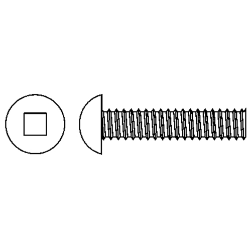 Round Head Machine Screws, #6-32 x 3" L, Zinc Plated Oxymax Inc