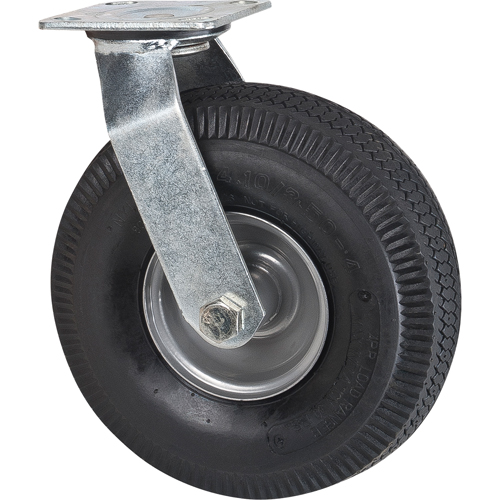 Roulettes de rechange pour chariots &agrave; plateforme robustes, Pivotant, 10" (254 mm), Pneumatique, 400 lb (181 kg) Oxymax Inc