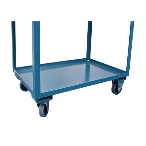 Deep Lipped Service Cart, 2 Tiers, 24" W x 47" H x 36" D, 1200 lbs. Capacity Oxymax Inc
