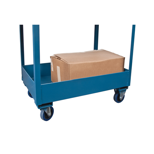 Deep Lipped Service Cart, 2 Tiers, 24" W x 47" H x 36" D, 1200 lbs. Capacity Oxymax Inc