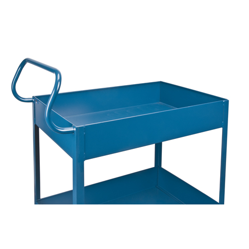Deep Lipped Service Cart, 2 Tiers, 24" W x 47" H x 36" D, 1200 lbs. Capacity Oxymax Inc