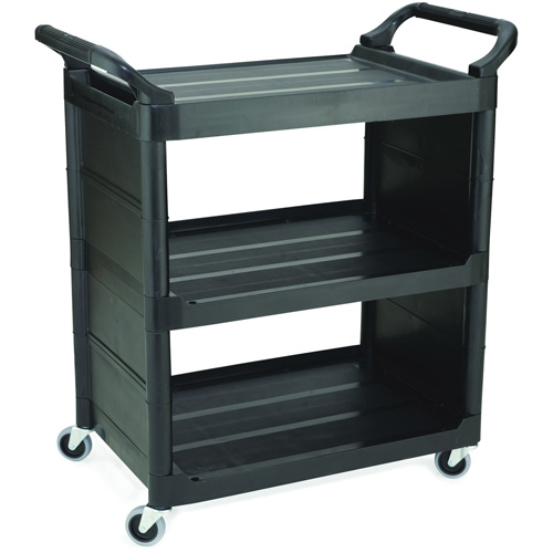 Chariot de service avec panneaux d'extr&eacute;mit&eacute;s, 3 tiers, 18-5/8" x 36-5/8" x 33-5/8", Capacit&eacute; 150 lb Oxymax Inc