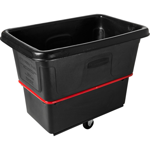 Chariot cubique utilitaire &agrave; usage intensif, Plastique recycl&eacute; noir, 43-1/4" lo x 28" la x 33-3/4" h, Volume 12 pi³, Capacit&eacute; 800 lb Oxymax Inc