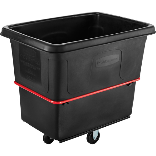 Chariot utilitaire &agrave; usage intensif, Plastique recycl&eacute; noir, 44-3/8" lo x 31" la x 38-1/4" h, Volume 16 pi³, Capacit&eacute; 1000 lb Oxymax Inc