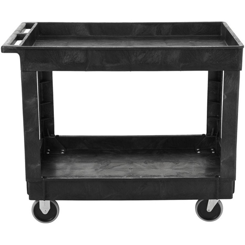 Flat Handle Utility Cart, 2 Tiers, 40" x 32-1/4" x 24", 500 lbs. Capacity Oxymax Inc