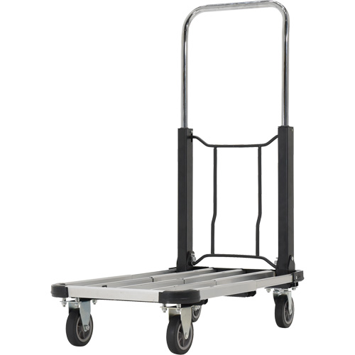 Fold-Up Platform Truck, Stainless Steel, 300 lbs., 28" L x 16" W, 33-1/2" High Oxymax Inc