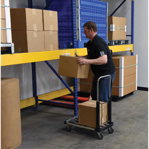 Fold-Up Platform Truck, Stainless Steel, 300 lbs., 28" L x 16" W, 33-1/2" High Oxymax Inc