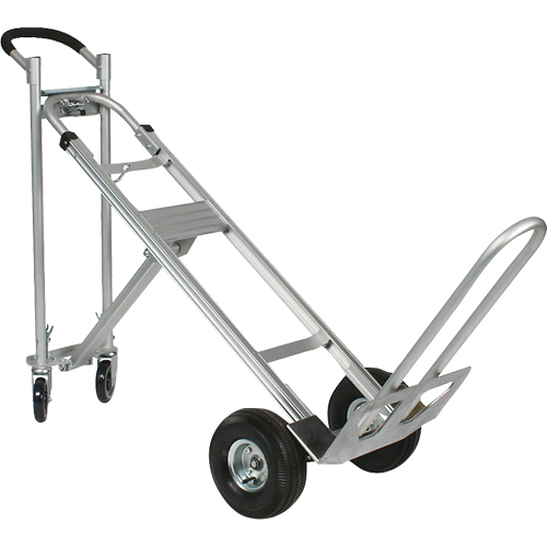 Three-Position Spartan III Convertible Hand Truck, Aluminum, 750 lbs. Capacity Oxymax Inc