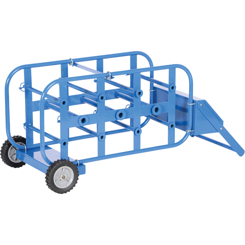 Chariot portatif pour mat&eacute;riaux bobin&eacute;s, Acier, 11 Montants, 19-1/2" la x 43-1/4" h x 17-1/2" p, Capacit&eacute; de 150 lb Oxymax Inc