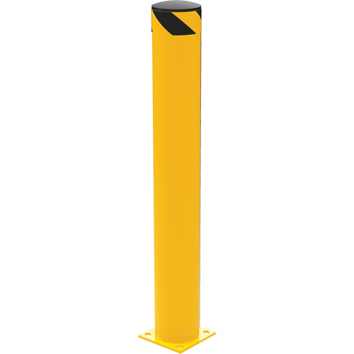 Butoir de s&eacute;curit&eacute;, Acier, 48" h x 6,5" la, Jaune Oxymax Inc
