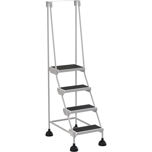 &eacute;chelles Stop-Step, 4 marches, Largeur de la marche 16", Hauteur de la plateforme 38-3/16", Acier Oxymax Inc