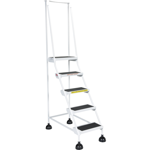 Light-Duty Stop-Step Ladders, 5 Steps, 16" Step Width, 47-11/16" Platform Height, Steel Oxymax Inc
