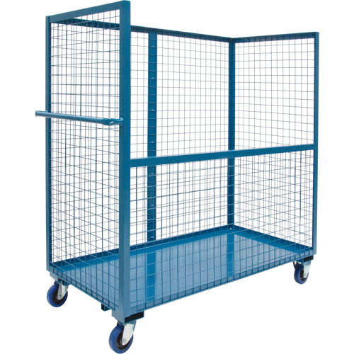 Wire Mesh Stock Truck, Steel, 30" x 55" x 48", 2400 lbs. Capacity Oxymax Inc