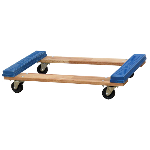 Socle roulant &agrave; plateforme ouverte avec embouts en caoutchouc, Cadre en Bois, 18" la x 30" p x 6" h, Capacit&eacute; de 900 lb Oxymax Inc