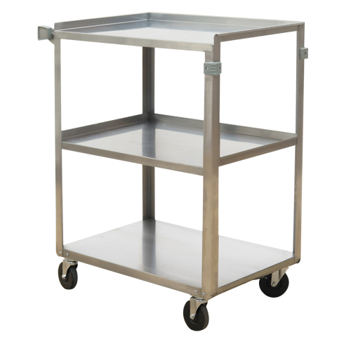 Shelf Carts, 3 Tiers, 15-1/2" W x 32-1/8" H x 24" D, 300 lbs. Capacity Oxymax Inc