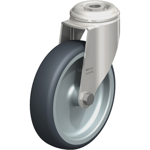 Roulette en &eacute;lastom&egrave;re thermoplastique acier inoxydable, Pivotant, Diam&egrave;tre 5" (127 mm), Capacit&eacute; 265 lb (120 kg) Oxymax Inc