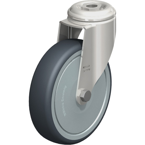 Roulette en &eacute;lastom&egrave;re thermoplastique acier inoxydable, Pivotant, Diam&egrave;tre 5" (127 mm), Capacit&eacute; 265 lb (120 kg) Oxymax Inc