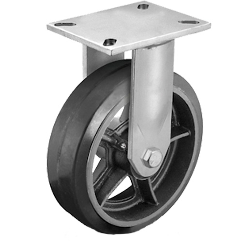 Roulette robuste avec plaque, Pivotant, 6" (152,4 mm), Caoutchouc, 450 lb (204 kg) Oxymax Inc