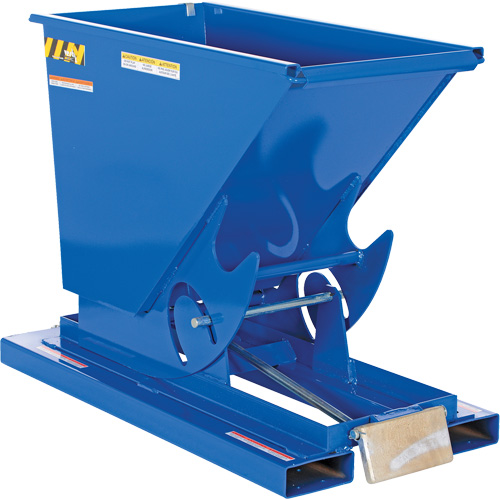 Conteneur autobasculeur, Acier, 1/3 vg³, Bleu Oxymax Inc