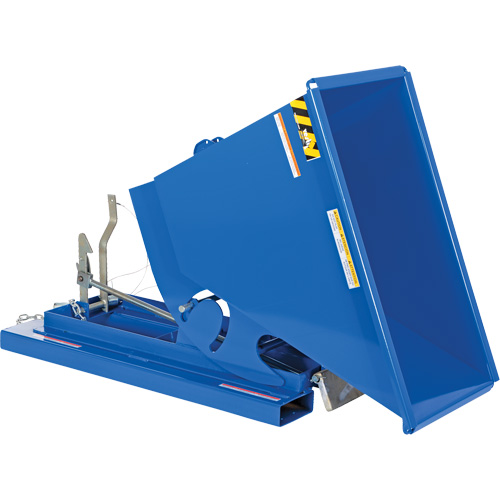 Conteneur autobasculeur, Acier, 1/3 vg³, Bleu Oxymax Inc