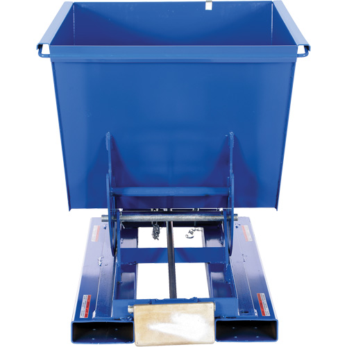 Conteneur autobasculeur, Acier, 1/2 vg³, Bleu Oxymax Inc
