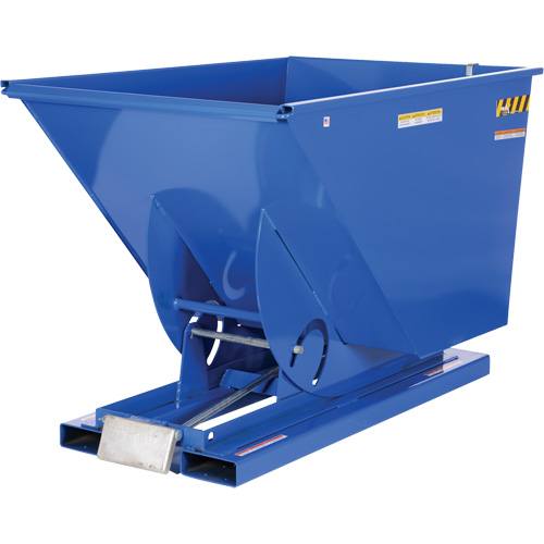 Self-Dumping Hopper, Steel, 1-1/2 cu.yd., Blue Oxymax Inc