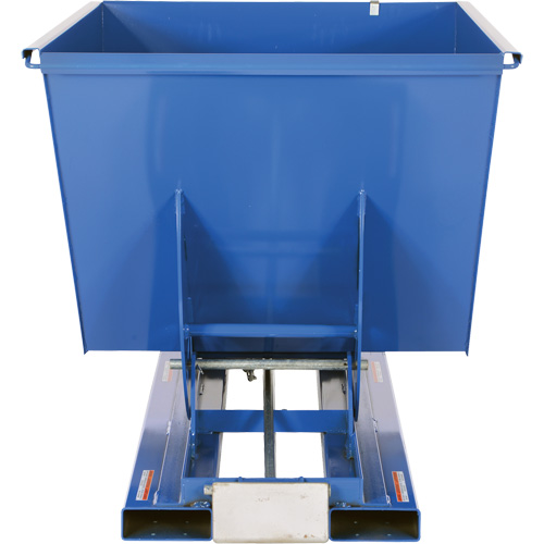 Self-Dumping Hopper, Steel, 1-1/2 cu.yd., Blue Oxymax Inc