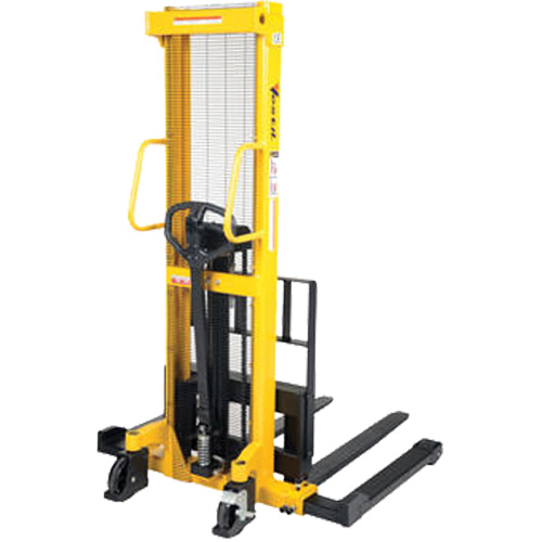 Manual Hydraulic Stacker, Hand Pump Operated, 2000 lbs. Capacity, 35" Max Lift Oxymax Inc