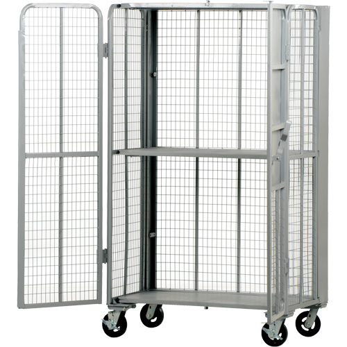 FST Series Folding Security Truck, 1 Tiers, 27" L x 45" W x 77" H, 2000 lbs. Cap. Oxymax Inc