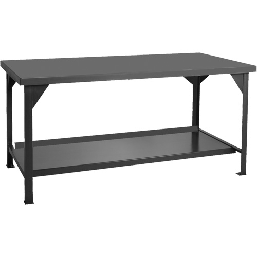 Heavy-Duty Workbench, 48" W x 30" D x 34" H, 4000 lbs. Capacity Oxymax Inc