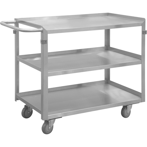 Industrial Grade Shelf Cart, 3 Tiers, 16-3/4" W x 34" H x 30-7/16" D, 600 lbs. Capacity Oxymax Inc