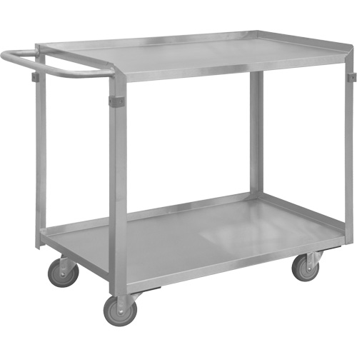 Industrial Grade Shelf Cart, 2 Tiers, 22-1/2" W x 34" H x 54-7/16" D, 600 lbs. Capacity Oxymax Inc