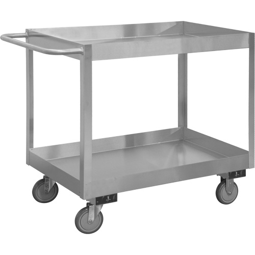 Industrial Grade Shelf Cart, 2 Tiers, 18-1/8" W x 35" H x 36" D, 1200 lbs. Capacity Oxymax Inc