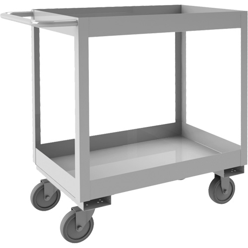 Industrial Grade Shelf Cart, 2 Tiers, 16" W x 34" H x 36-7/16" D, 600 lbs. Capacity Oxymax Inc