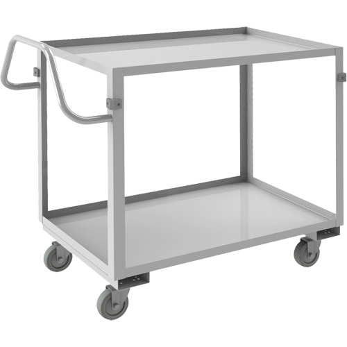 Industrial Grade Shelf Cart, 2 Tiers, 22-1/2" W x 36-1/2" H x 42-7/16" D, 600 lbs. Capacity Oxymax Inc