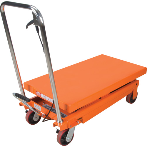 Hydraulic Scissor Lift Table, 35-3/4" L x 19-3/4" W, Steel, 770 lbs. Capacity Oxymax Inc