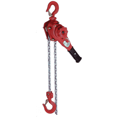 Palan &agrave; levier extr&ecirc;mement l&eacute;ger de la s&eacute;rie VQ, Lev&eacute;e 10', Cabacit&eacute; 2300 lb (1,6 tonne), Chaîne en Zinc Oxymax Inc