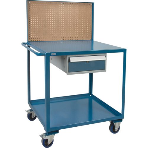 Chariot de service mobile, 2 Tiers, 24" la x 57" h x 40" p, Capacit&eacute; 1200 lb Oxymax Inc