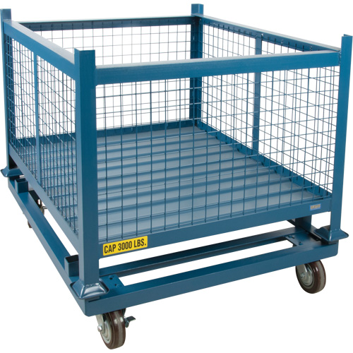 Dolly for Stacking Container, 48.5" W x 40-1/2" D x 10" H, 3000 lbs. Capacity Oxymax Inc