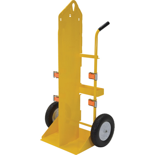 Welding Cylinder Torch Cart, Foam-Filled Wheels, 23-13/16" W x 22-13/16" L Base, 500 lbs. Oxymax Inc